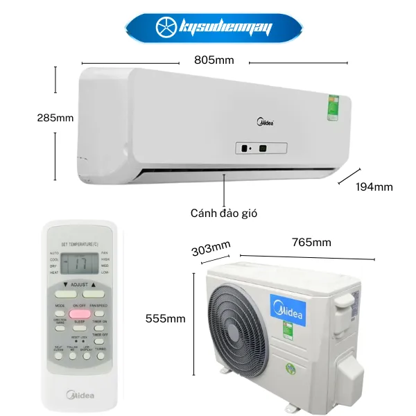 Điều Hòa Midea 1 Chiều 12000BTU MSAFII-13CRN8