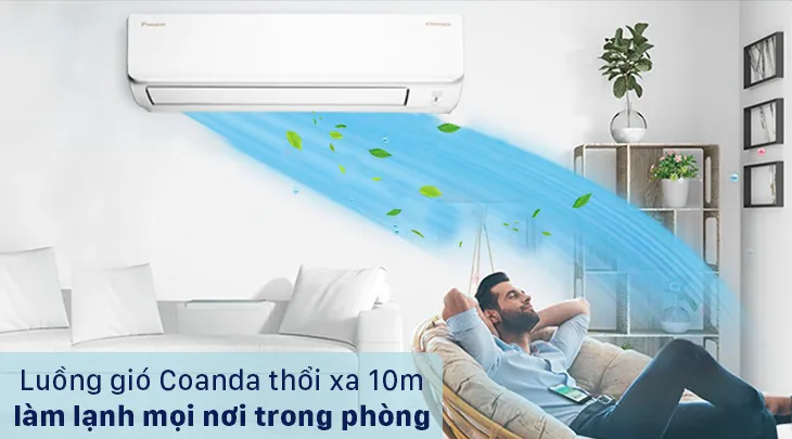 Luồng gió thoải mái với công nghệ Coanda