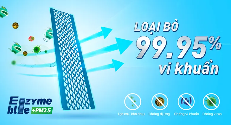Phin lọc Enzymblue khử mùi và diệt khuẩn