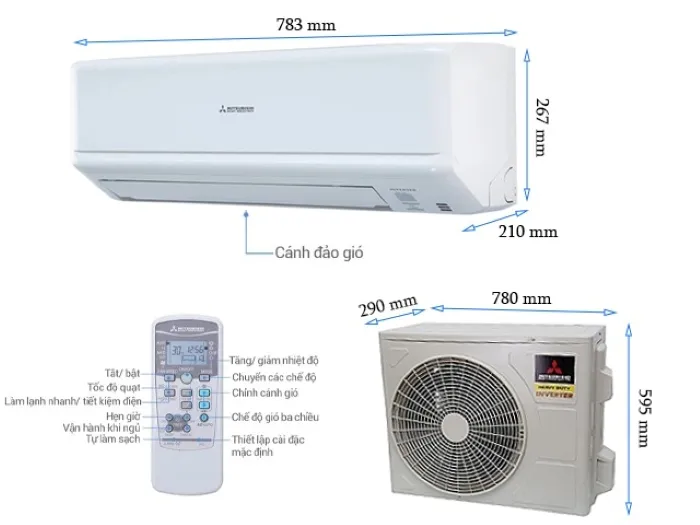 Điều Hòa Mitsubishi Heavy 12000BTU 2 Chiều Inverter SRK/SRC35ZSS-W5