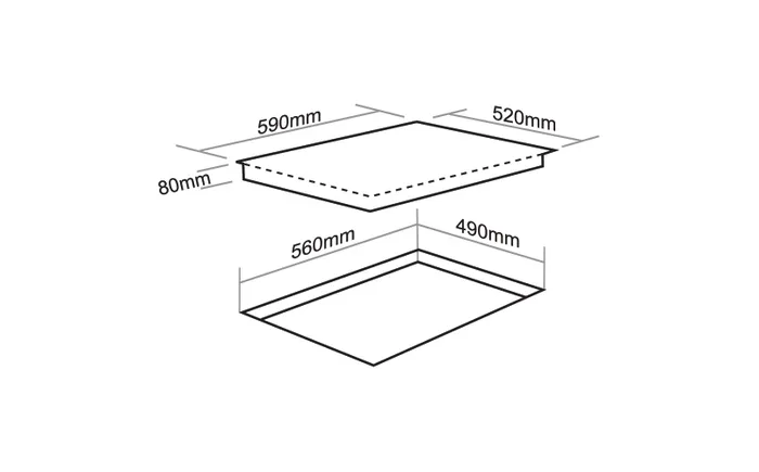 Bếp 3 từ Made in Malaysia	FS630SI