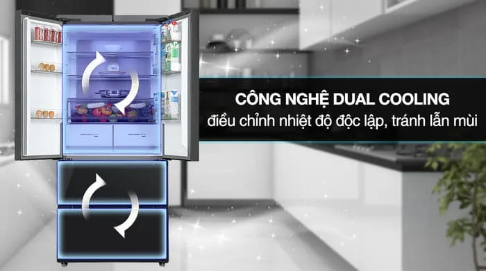 Nhiều độ lạnh đồng đều nhờ Dual Cooling