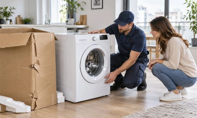 Máy giặt bị móp, xước, ướt bao bì hoặc nghiêng đổ khi giao hàng: Khách hàng nên xử lý thế nào?