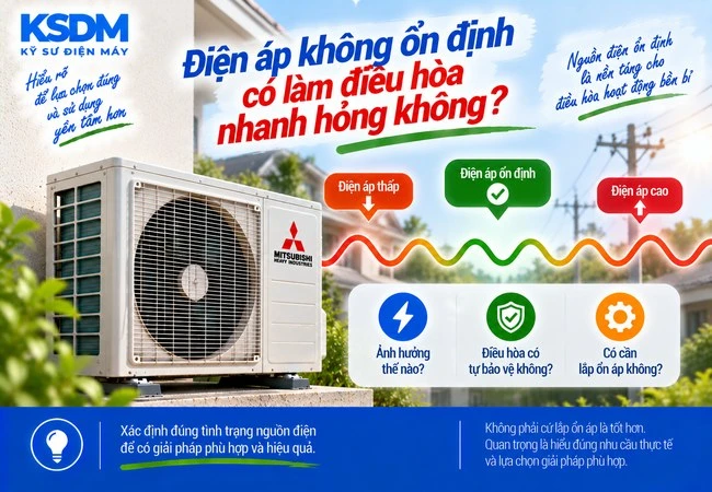 Điện áp không ổn định có làm điều hòa nhanh hỏng không?
