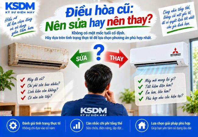 Điều hòa cũ: Khi nào nên sửa, khi nào nên thay?