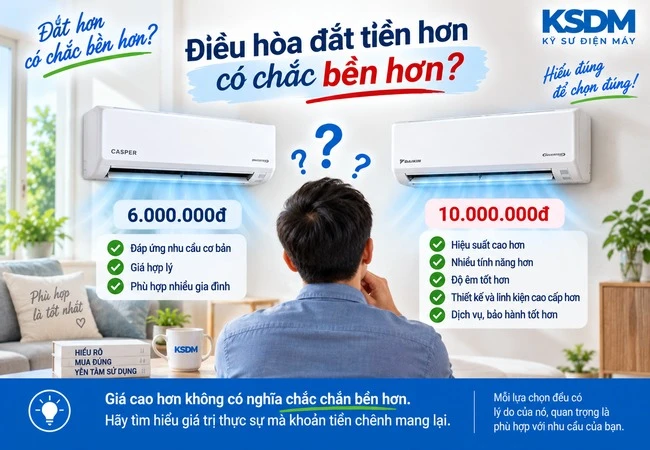 Điều hòa đắt tiền hơn có chắc bền hơn?