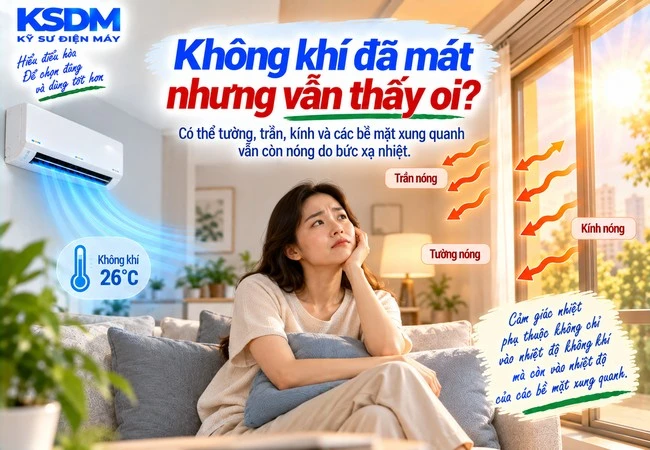 Nhiệt bức xạ là gì? Vì sao không khí đã mát nhưng tường và trần nóng vẫn khiến chúng ta thấy oi?