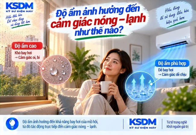 Độ ẩm ảnh hưởng đến cảm giác nóng – lạnh như thế nào?