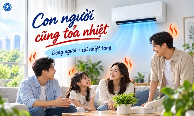 Con người cũng là một nguồn nhiệt trong phòng