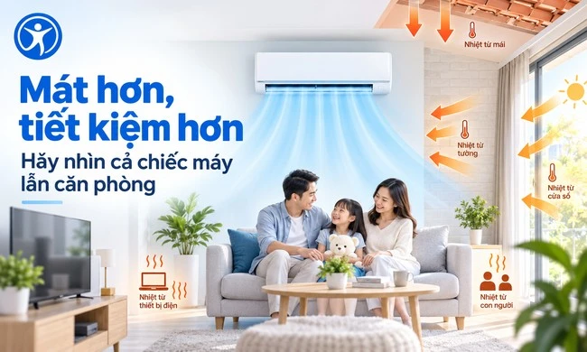 Muốn điều hòa mát hơn, tiết kiệm hơn: hãy nhìn cả chiếc máy lẫn căn phòng