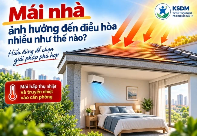 Mái nhà ảnh hưởng đến điều hòa nhiều như thế nào?