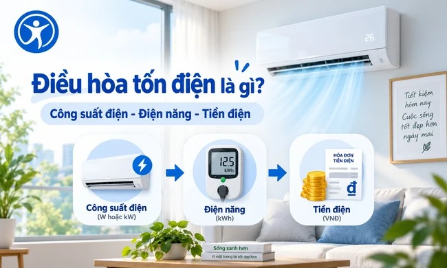 Điều hòa “tốn điện” thực chất nghĩa là gì?