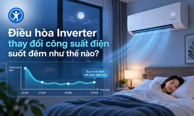 Điều hòa Inverter thay đổi công suất điện như thế nào trong một đêm?