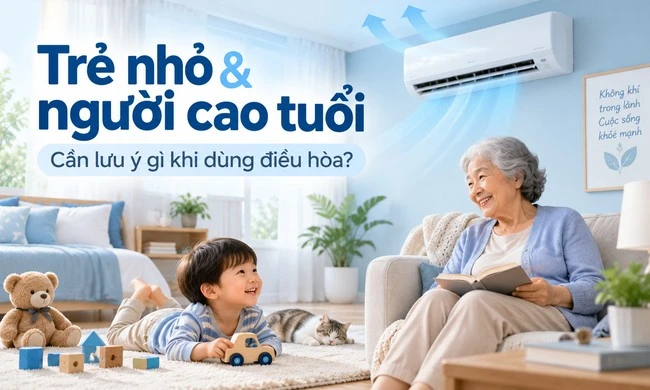 Trẻ nhỏ và người cao tuổi cần lưu ý gì về không khí trong phòng điều hòa?