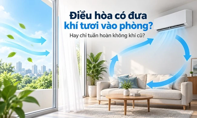 Điều hòa dân dụng có đưa khí tươi vào phòng không?