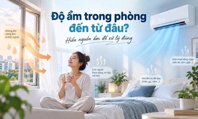 Độ ẩm trong phòng điều hòa đến từ đâu?