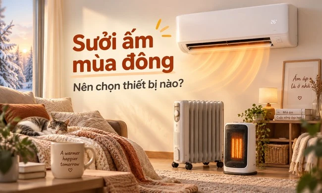 Vì sao sưởi bằng điều hòa khác máy sưởi điện?