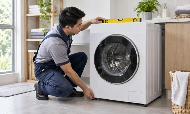 Quy trình lắp đặt máy giặt cửa ngang đúng kỹ thuật gồm những bước nào?