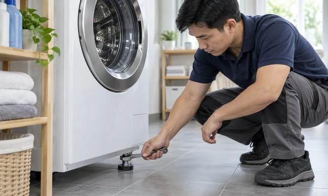 Cân chỉnh chân máy giặt thế nào? Vì sao phải kiểm tra lại sau một thời gian sử dụng?