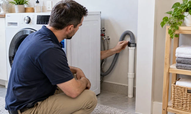 Lắp đường thoát nước máy giặt thế nào để tránh tự xả, chảy ngược và lỗi thoát nước?