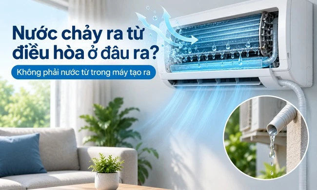 Nước chảy ra từ điều hòa: Ở đâu ra?
