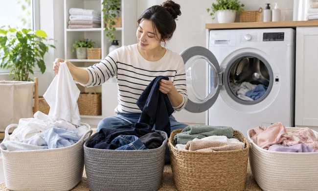 Hướng dẫn phân loại quần áo và sắp xếp một mẻ giặt gia đình đúng cách