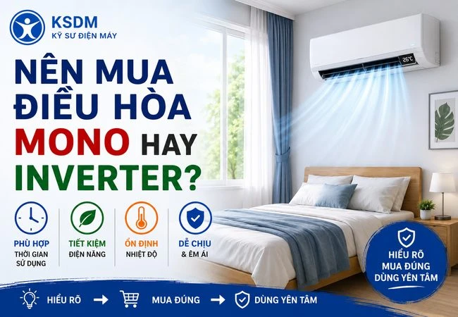 Nên mua điều hòa mono hay inverter?