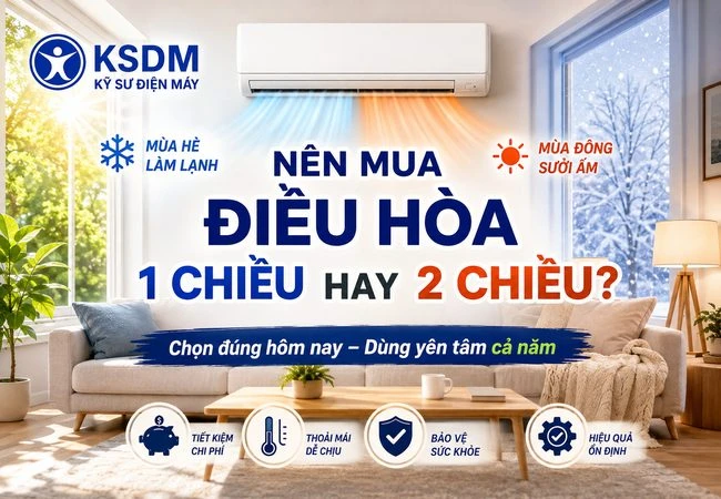 Nên mua điều hòa 1 chiều hay 2 chiều?