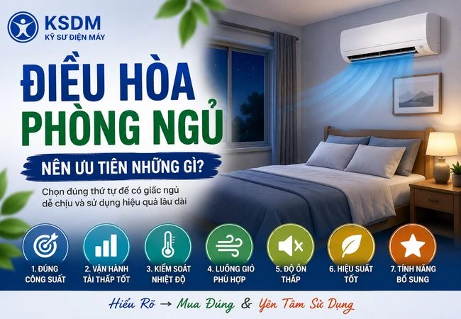 Điều hòa phòng ngủ ưu tiên những gì?