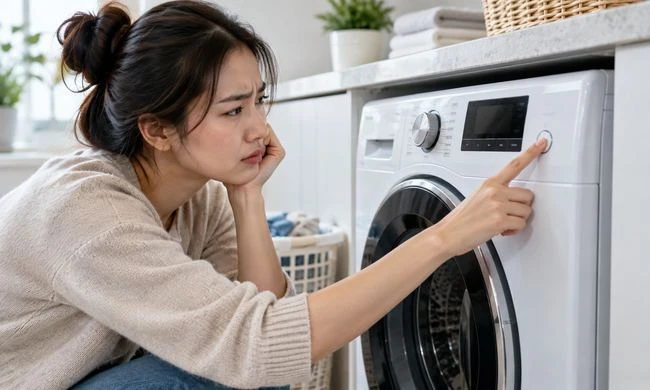 Máy giặt không khởi động hoặc bấm nút không nhận lệnh: Nguyên nhân và cách kiểm tra