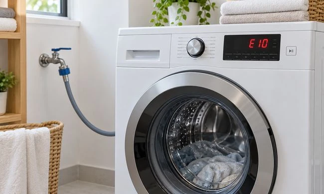 Máy giặt cấp nước chậm, báo E10 hoặc dừng giữa chương trình: Nguyên nhân và cách kiểm tra
