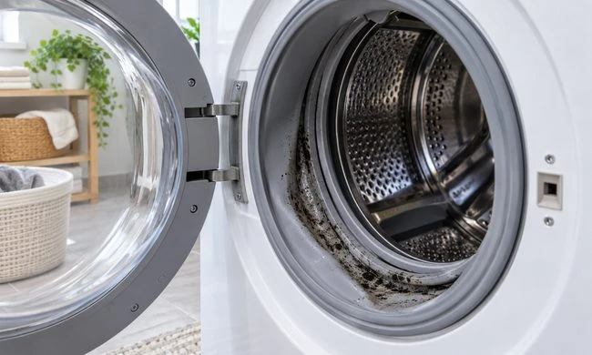 Máy giặt bị hôi, gioăng mốc đen hoặc giặt xong quần áo vẫn có mùi: Nguyên nhân và cách xử lý