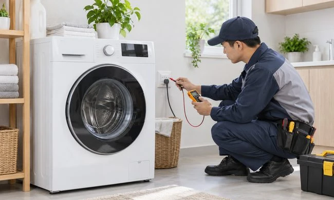 Máy giặt bị tê điện, rò điện hoặc nghi ngờ mất an toàn điện: Phải làm gì?