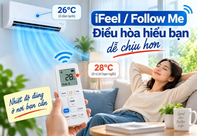 iFeel/Follow Me là gì? Cảm biến nhiệt trên Remote có thực sự hữu ích?