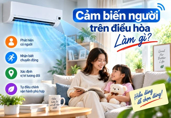 Cảm biến người trên điều hòa thực sự làm gì? Có hữu ích không?