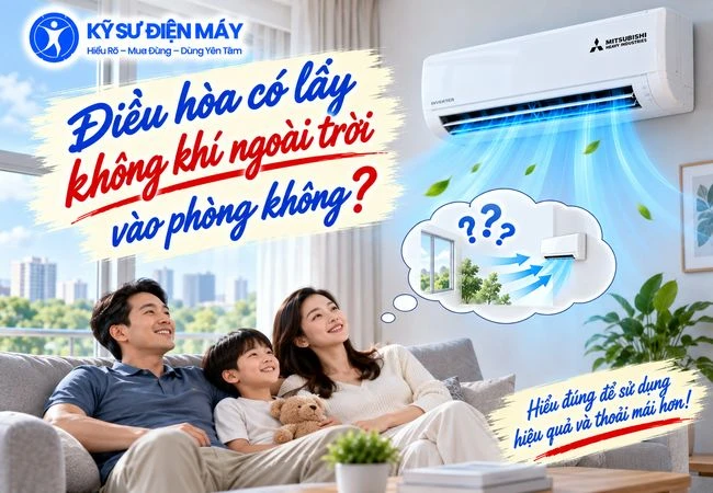 Điều hòa có lấy không khí ngoài trời vào phòng không?