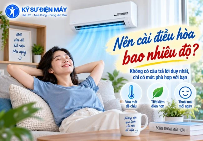 Nên cài điều hòa bao nhiêu độ để vừa mát vừa dễ chịu?