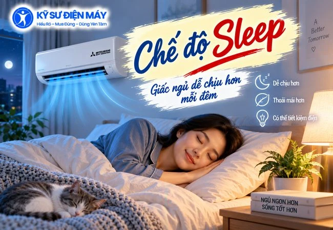 Chế độ Sleep của điều hòa để làm gì? Vì sao nên dùng khi ngủ?