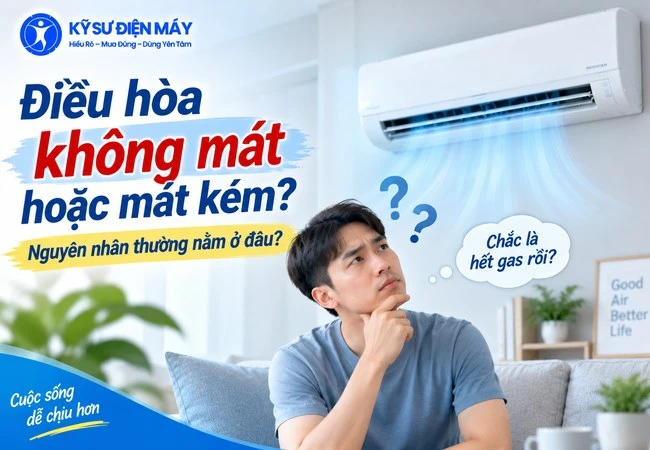 Điều hòa không mát hoặc mát kém: Nguyên nhân thường nằm ở đâu?