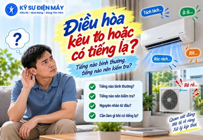 Điều hòa kêu to hoặc có tiếng lạ: Tiếng nào bình thường, tiếng nào nên kiểm tra?