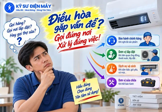 Khi nào nên gọi bảo hành, khi nào nên gọi thợ sửa điều hòa?
