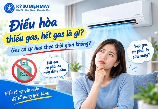 Điều hòa thiếu gas, hết gas là gì? Gas có tự hao theo thời gian không?