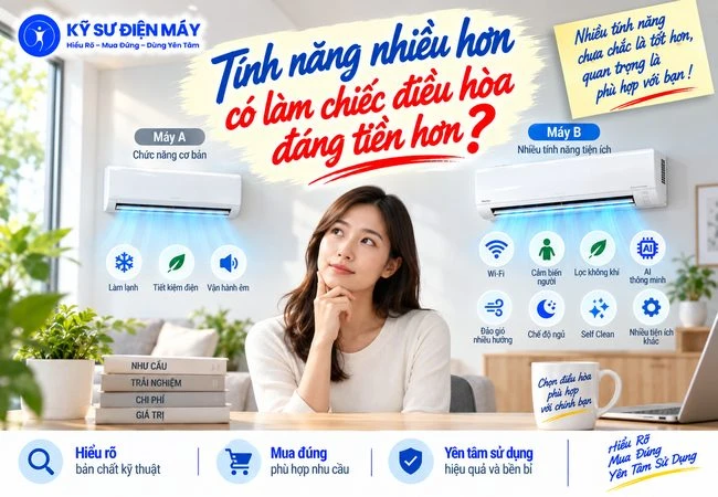 Tính năng nhiều hơn có làm chiếc điều hòa đáng tiền hơn?