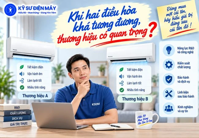 Khi hai điều hòa khá tương đương, thương hiệu có nên quyết định lựa chọn?