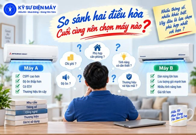 So sánh hai điều hòa: Cuối cùng nên chọn máy nào?