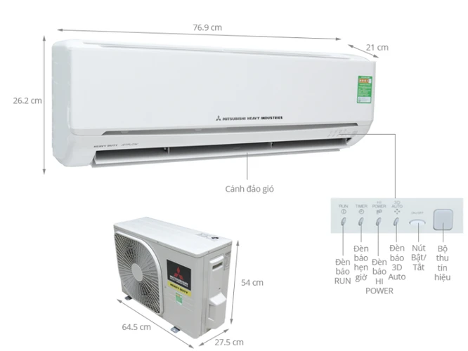 Điều Hòa Mitsubishi Heavy 24.000BTU 1 Chiều SRK/SRC24CS-S5