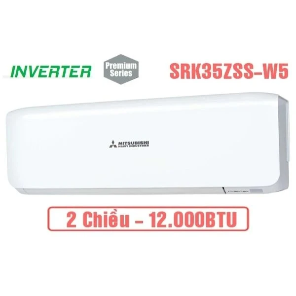 Điều Hòa Mitsubishi Heavy 12000BTU 2 Chiều Inverter SRK/SRC35ZSS-W5