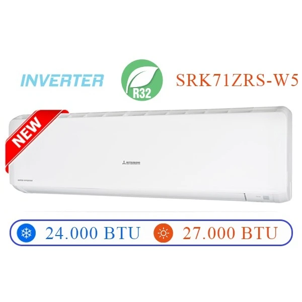 Điều Hòa Mitsubishi Heavy 24000BTU 2 Chiều Inverter SRK/SRC71ZRS-W5