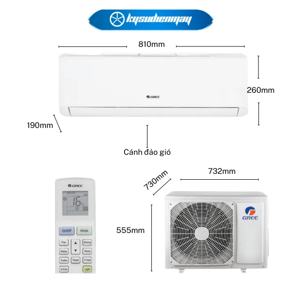 Điều Hòa Gree 1 Chiều 9000BTU COSMO9CN