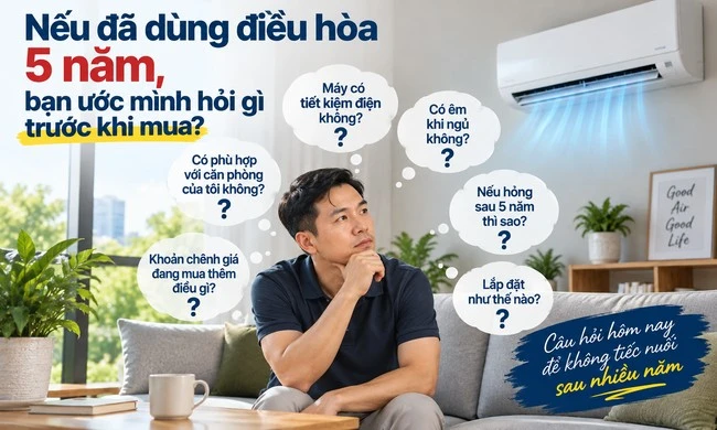Nếu đã dùng điều hòa 5 năm, bạn ước mình hỏi gì trước khi mua?